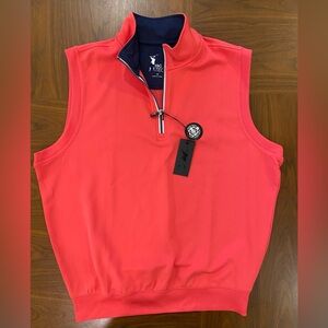 Fairway and Greene Men’s Tech Quarterzip Vest Size Medium NWT Nantucket Red